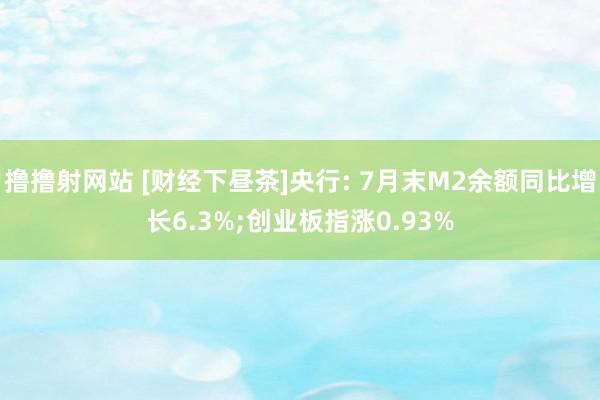 撸撸射网站 [财经下昼茶]央行: 7月末M2余额同比增长6.3%;创业板指涨0.93%