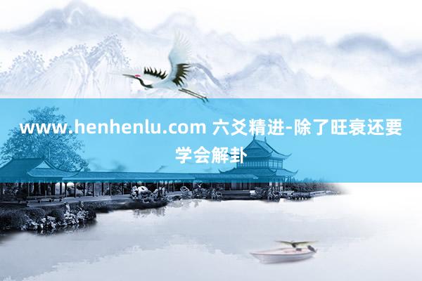 www.henhenlu.com 六爻精进-除了旺衰还要学会解卦